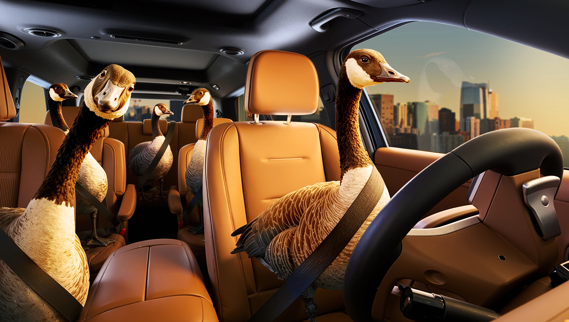 Geese Carpooling